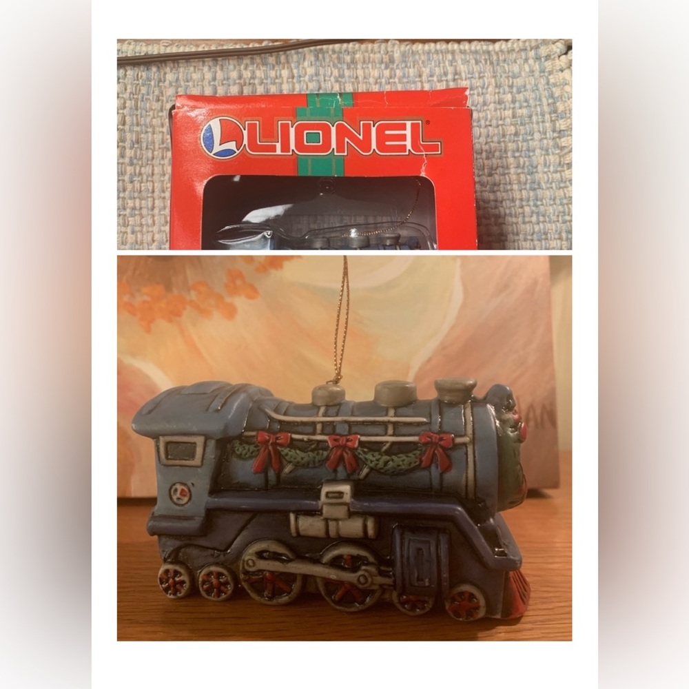 Lionel Collectors Christmas Train Ornament 37-619 Fine Porcelain 1994 VGUC